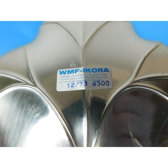 Ikora Leaf Dish Silver Plate Marked & Tag Germany 9.5 X 8 in. - Picture 4 of 9